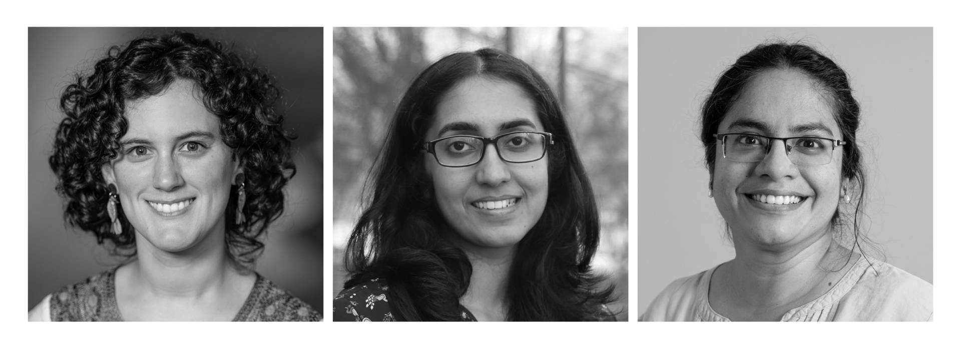 Photos of Elena Ayala-Hurtado, Apurva Badithela, Urbashi Basu