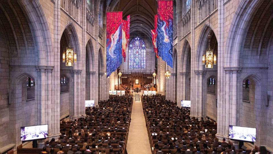 Graduates in the chapel
