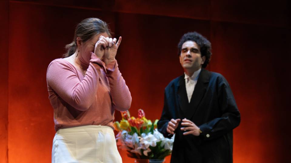 Female actor crying