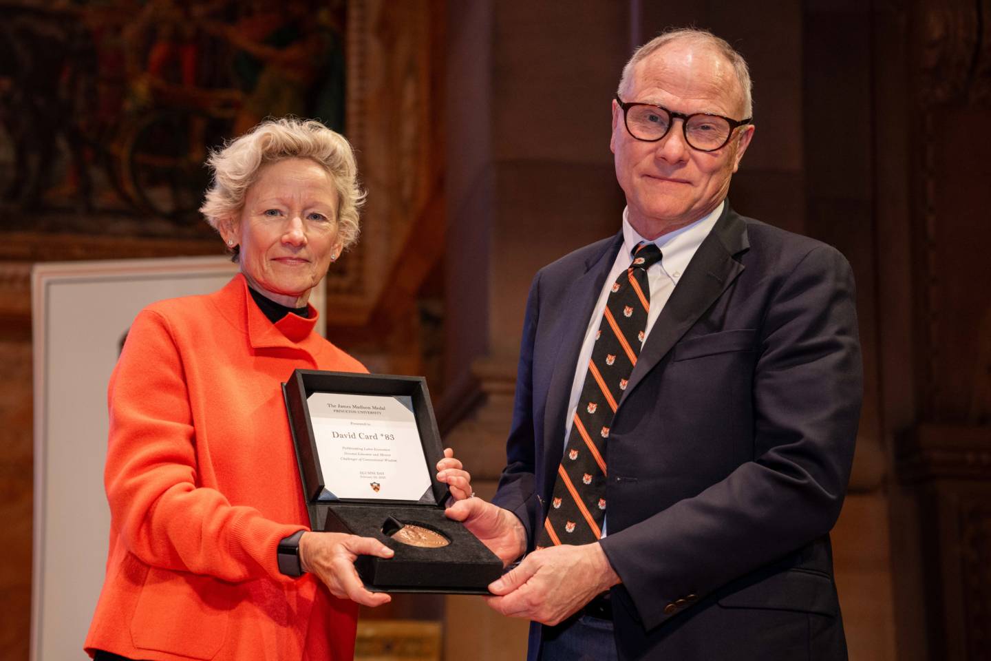 Card, recieving the Madison Medal