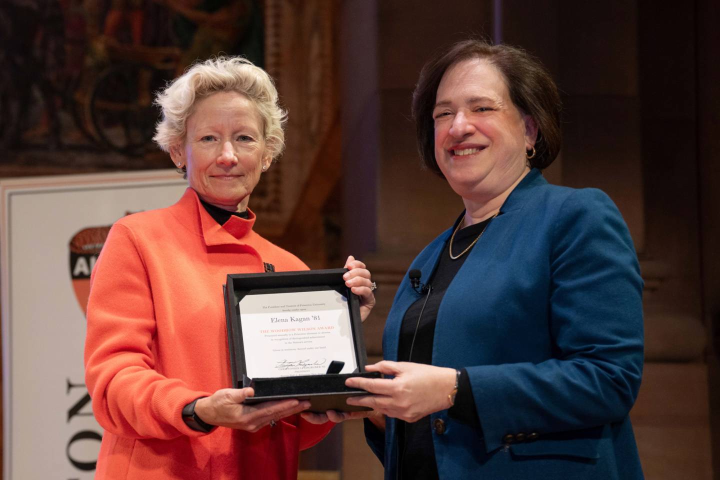 U.S. Supreme Court Justice Elena Kagan receiving the James Madison Medal